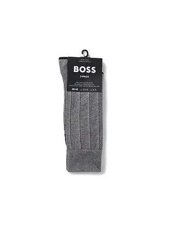 BOSS | Lot de 2 paires de chaussettes gris moyen | grau